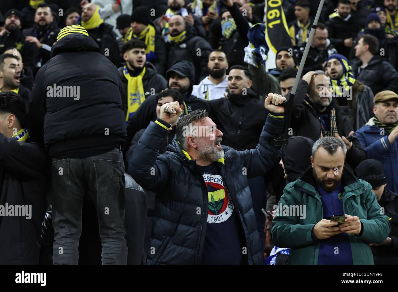 Bukarest, Rumänien, 29. Januar 2026, das Fußballspiel der UEFA Europa League zwischen FCSB und Fenerbahce, schreibt Angelescu Dimitrie zu. Stockfoto