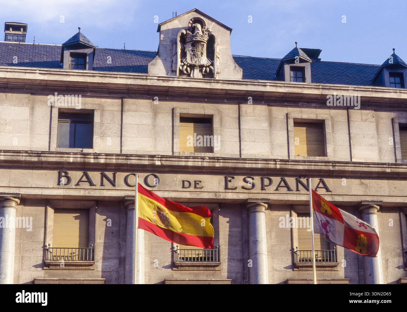 Spanien, Madrid, die Fassade des Hauptsitzes der Bank von Spanien (Banco de España) Stockfoto
