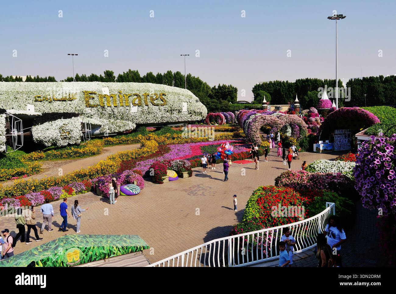 Dubai Miracle Garden, Dubai, Dubai Emirate, Vereinigte Arabische Emirate Stockfoto