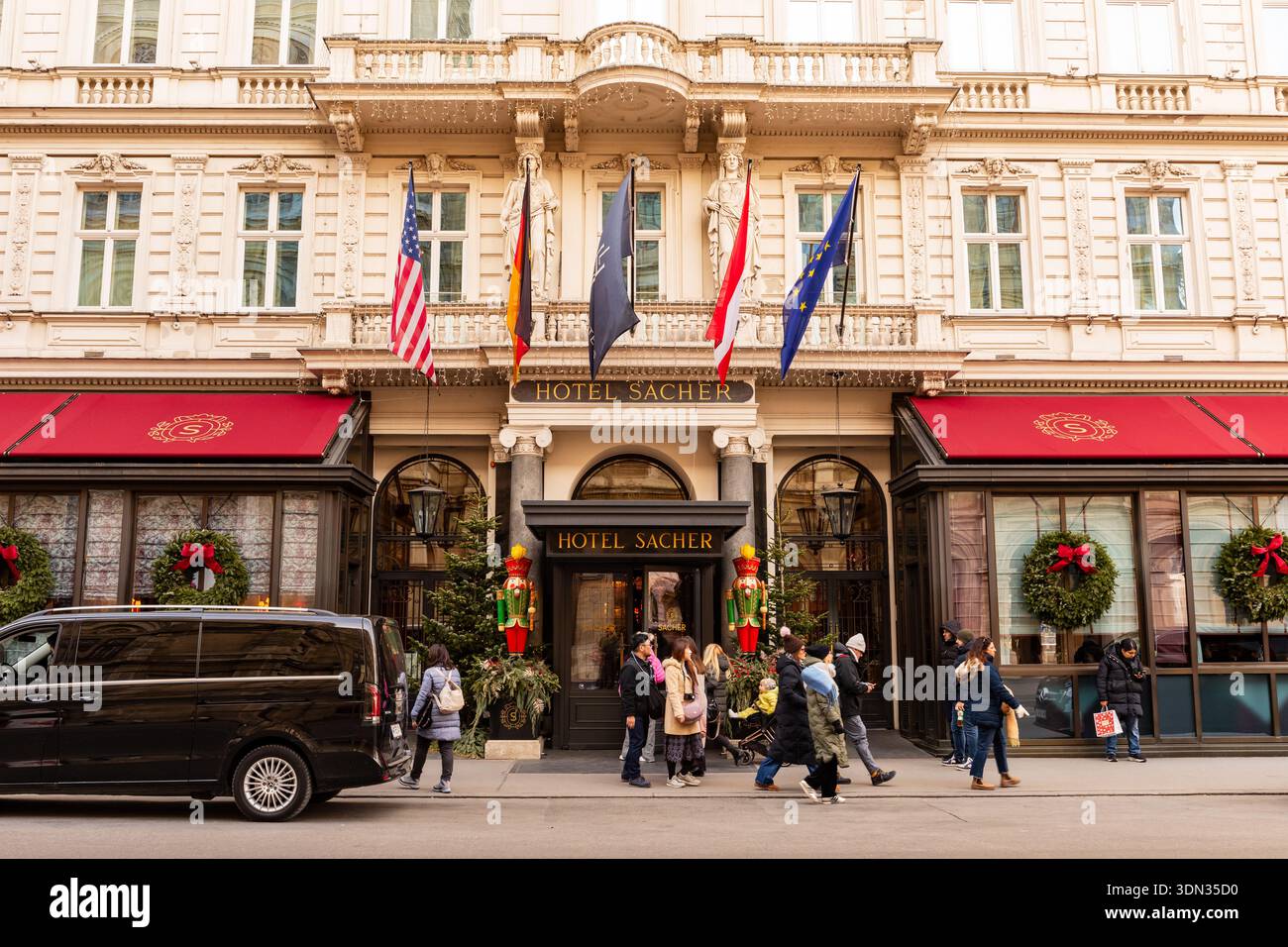 Hotel Sacher, Wien, Österreich. Stockfoto