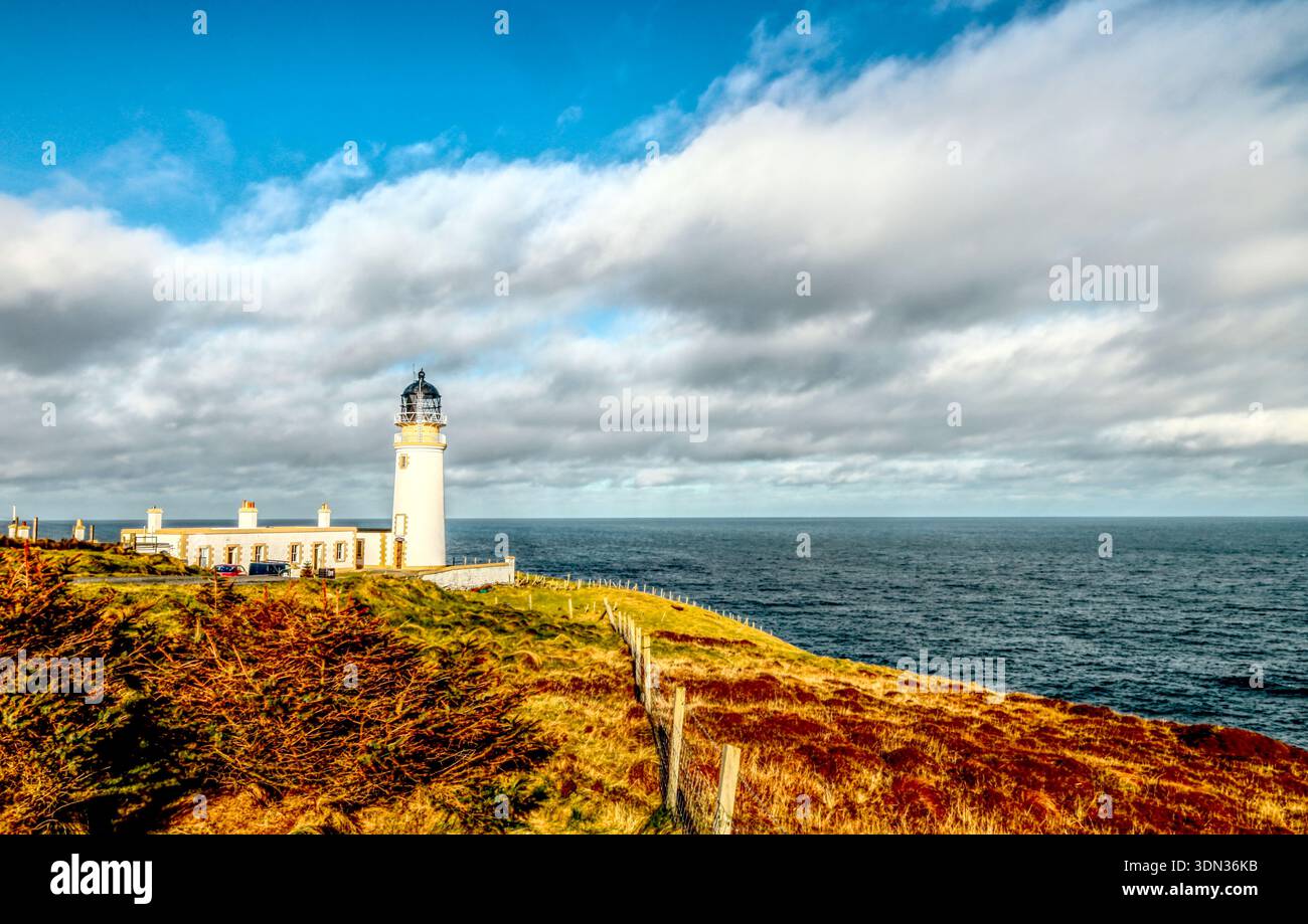 Leuchtturm von Tiumpan Head Stockfoto