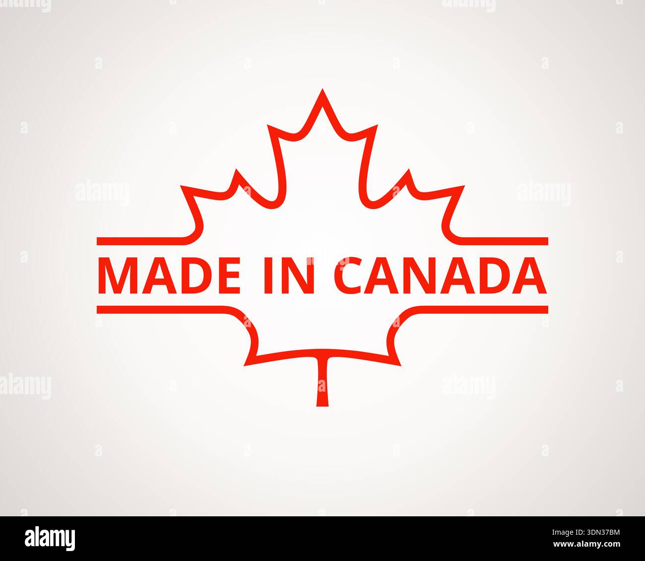 Made in Canada – Symbol der kanadischen Flagge Stock Vektor