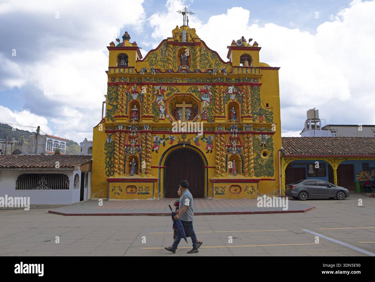 Kirche San Andres Xecul, Highlands, Departement Totonicapan, Guatemala Stockfoto