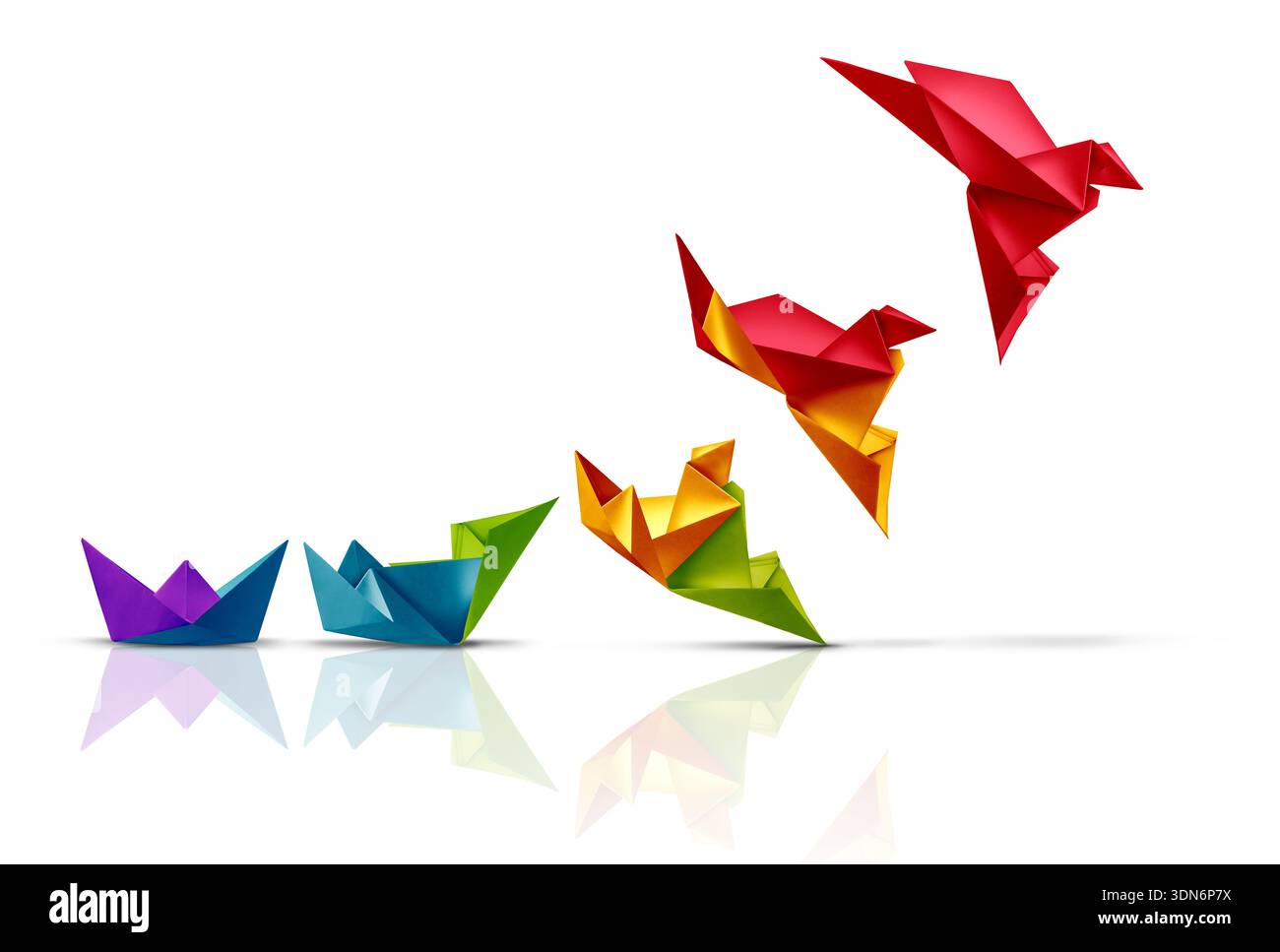 Erfolgsplan als persönliches Qualifikationskonzept und Wachstumsstrategie oder Unternehmensmodell-Innovation als motivierende Metapher für Wachstum Stockfoto