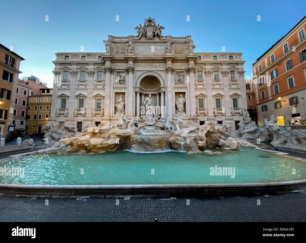 Der berühmte Trevi-Brunnen in Rom, Italien Stockfoto