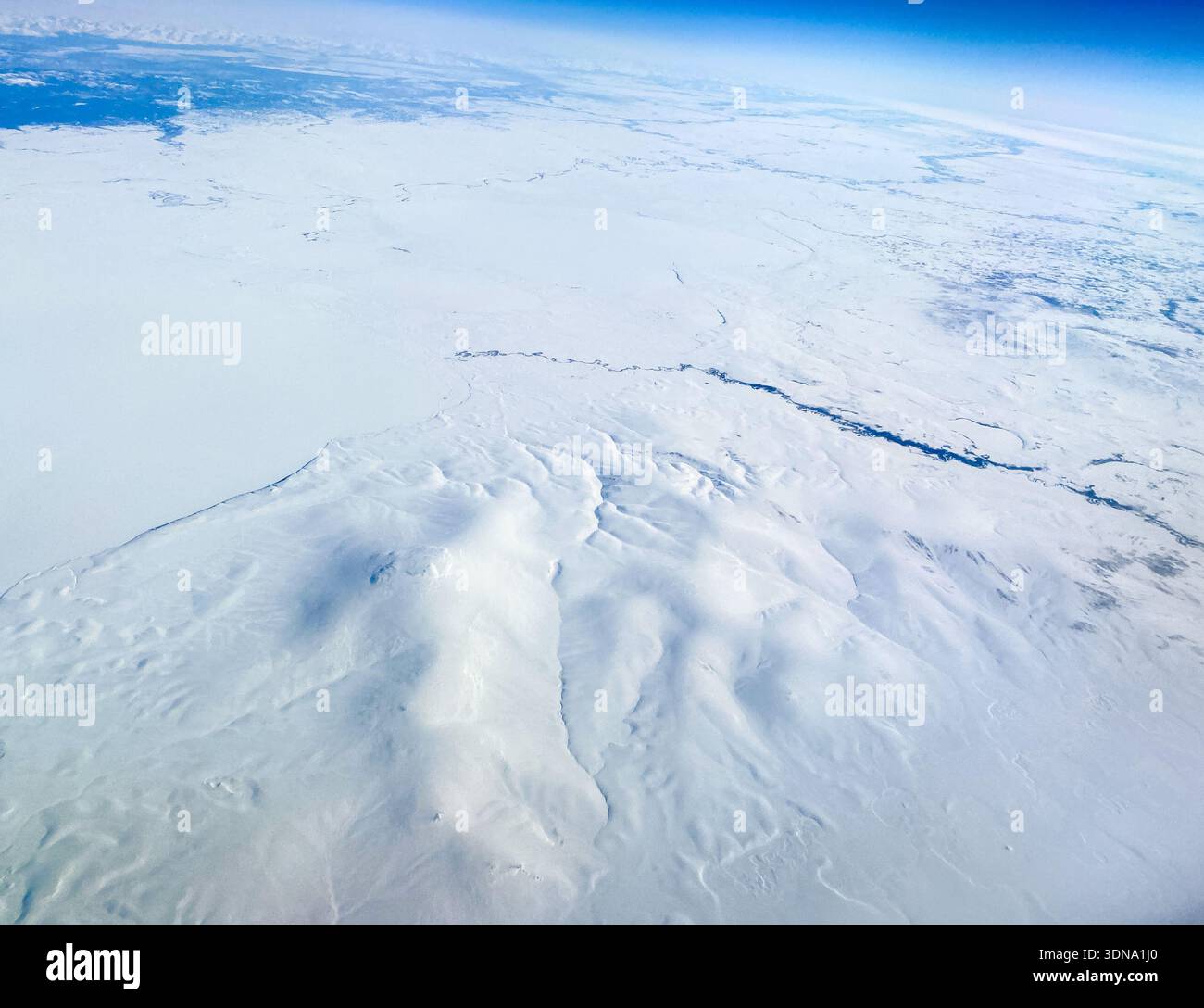 Luftaufnahme der arktischen Tundra alaskas Stockfoto