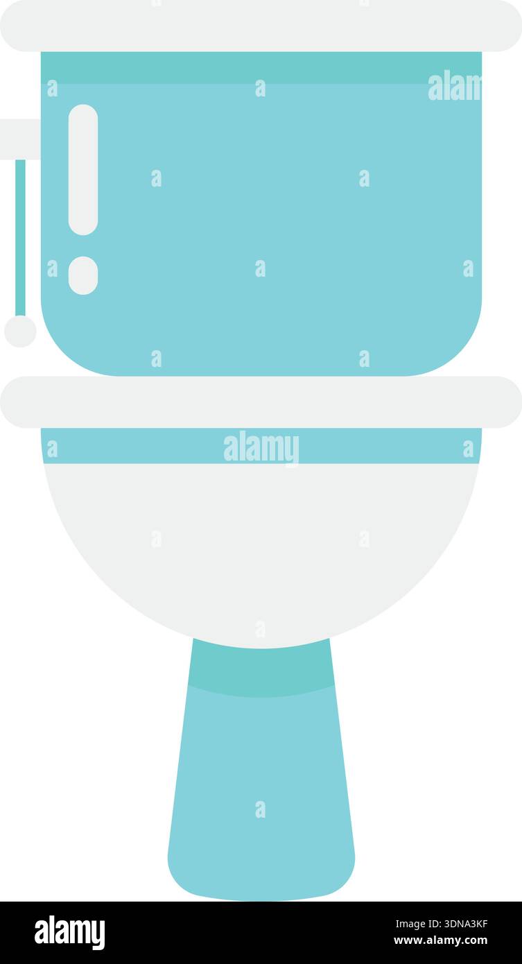 Toilettenschüssel aus Keramik. Cartoon-Symbol für Waschbecken Stock Vektor