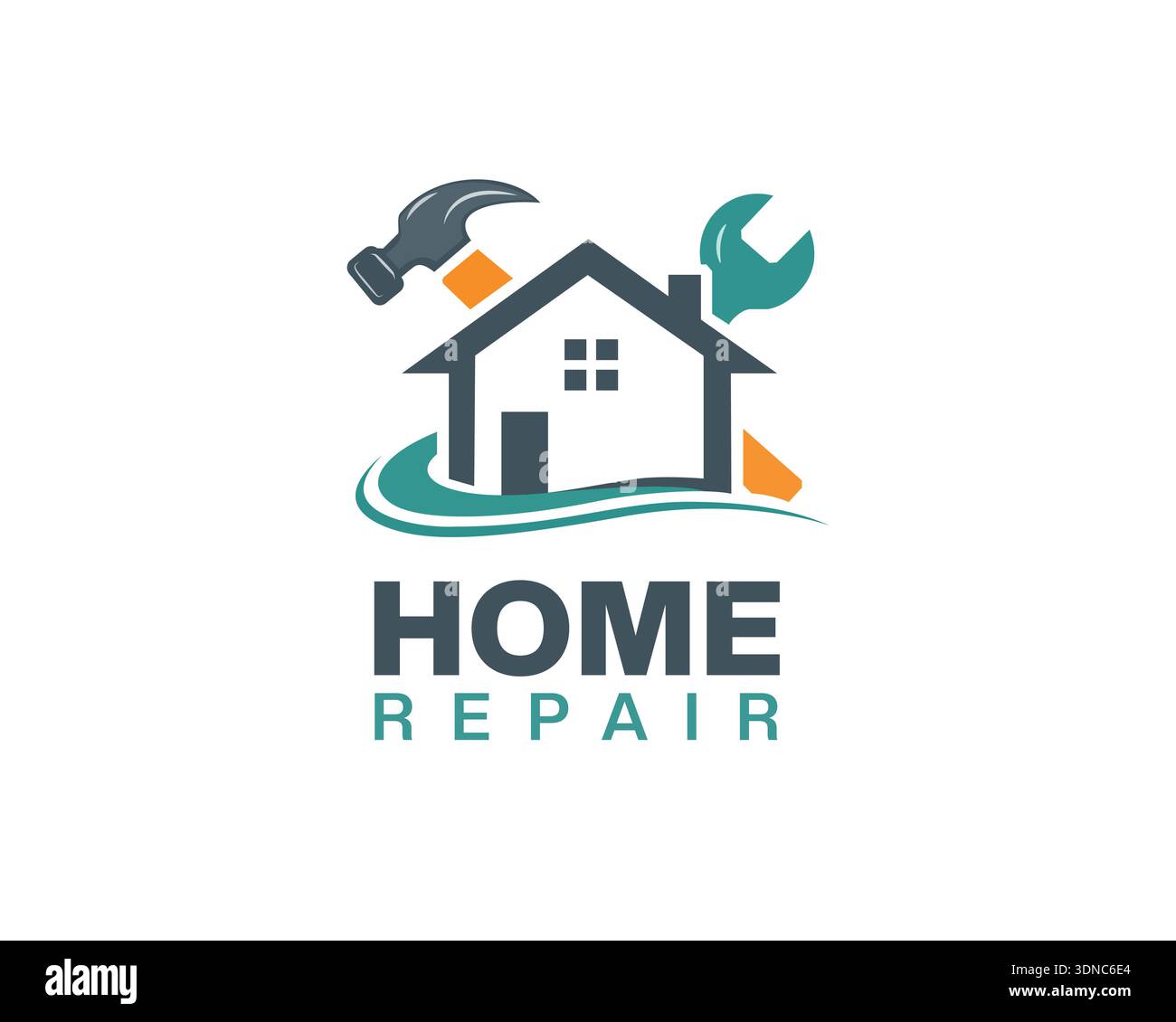 Logo für Bauwesen, Logo für Hausrenovierung, Logo für Hauspflege, Logo für Handyman, Logo für Hausbau, Renovierung, Handyman & Property S Stock Vektor