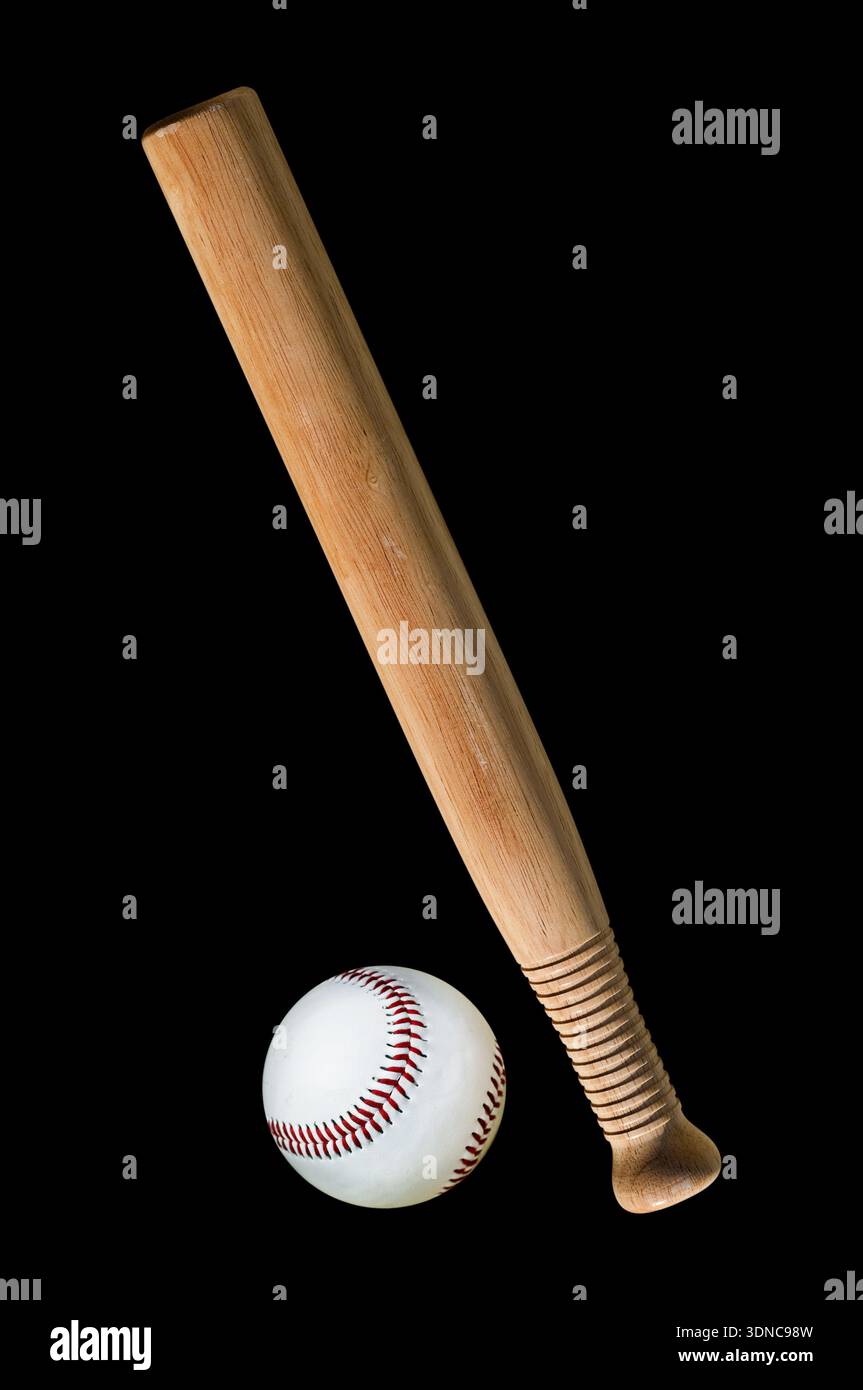 Baseball-Schläger und ball Stockfoto