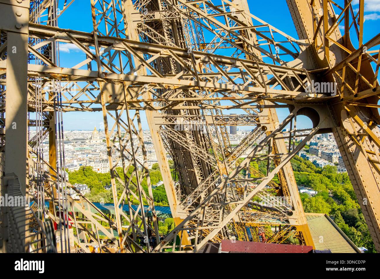 Frankreich, Paris, die Metallkonstruktion des Eiffelturms Stockfoto
