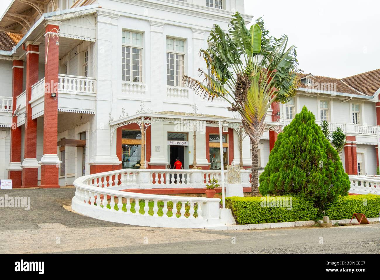 Madagaskar, Region Vakinankaratra, Antsirabe, das Thermalbad-Hotel aus der Kolonialzeit Stockfoto