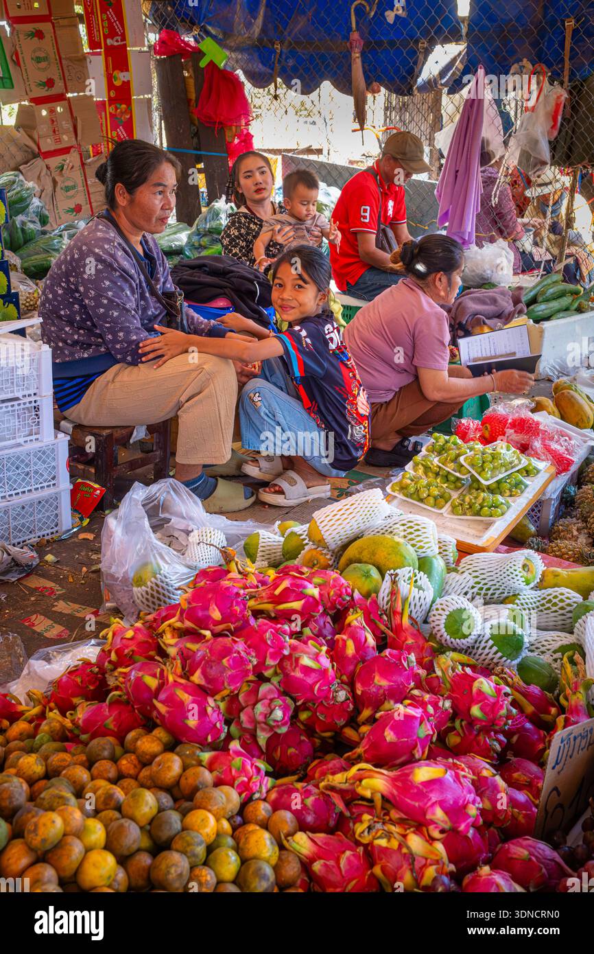 Laos, Savannakhet, der große Savanxay Markt Stockfoto
