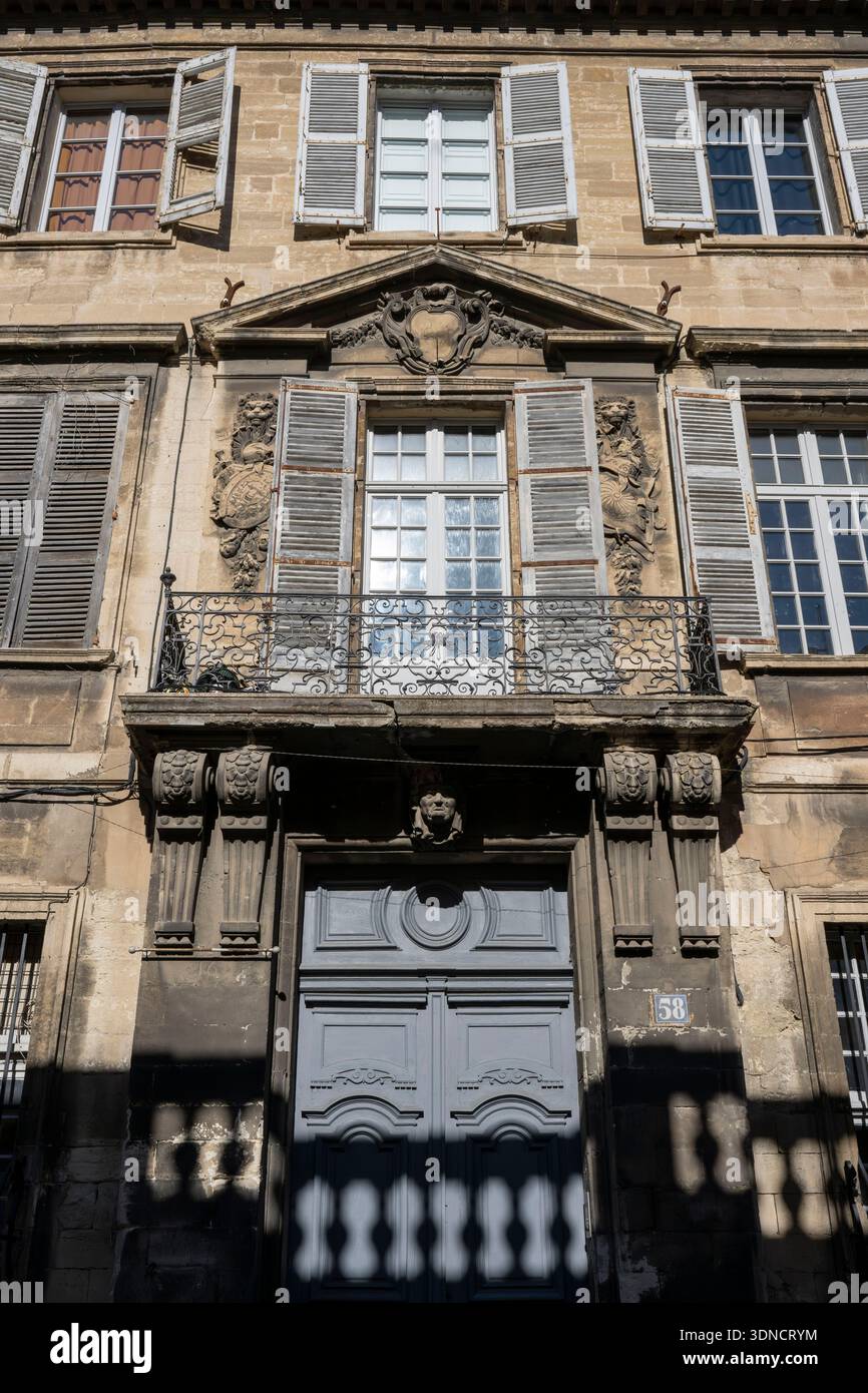 Frankreich, Vaucluse, Avignon, Hotel de Taillades Villa in der Rue Joseph Vernet aus dem frühen 18. Jahrhundert Stockfoto