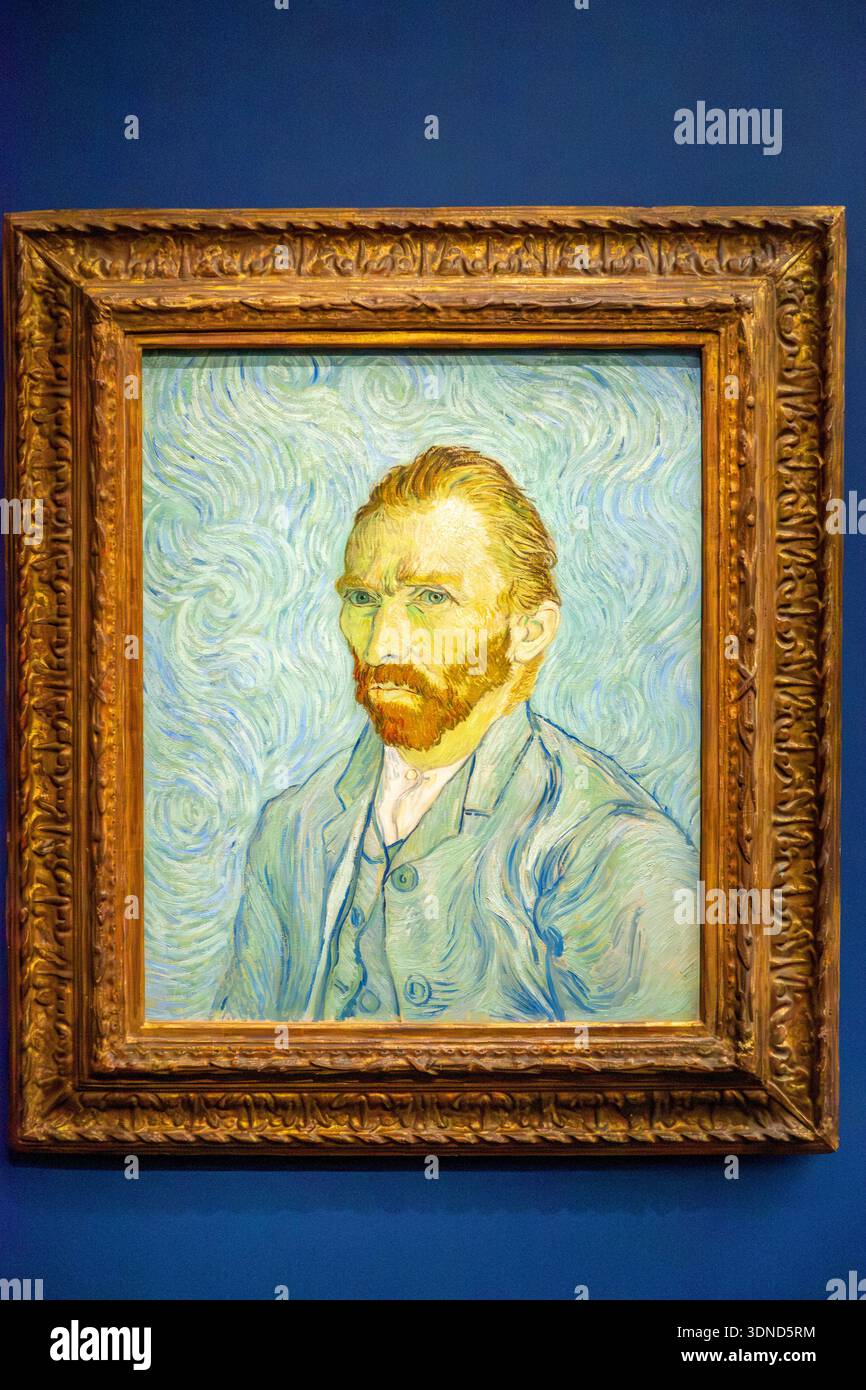 Frankreich, Paris, Musee d'Orsay, Vincent Van Gogh, Selbstporträt des Künstlers Stockfoto