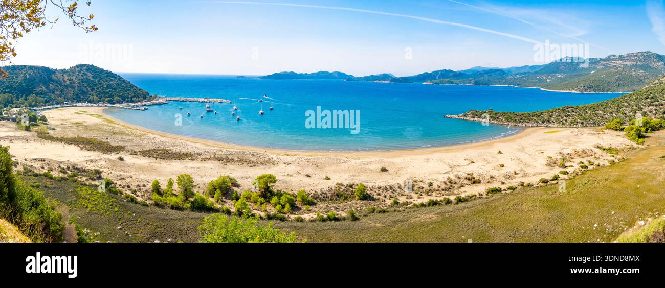 Türkei, Mittelmeerraum, Türkisküste, Lycia, Provinz Antalya, in der Nähe von Demre, Çayağzı Beach Stockfoto