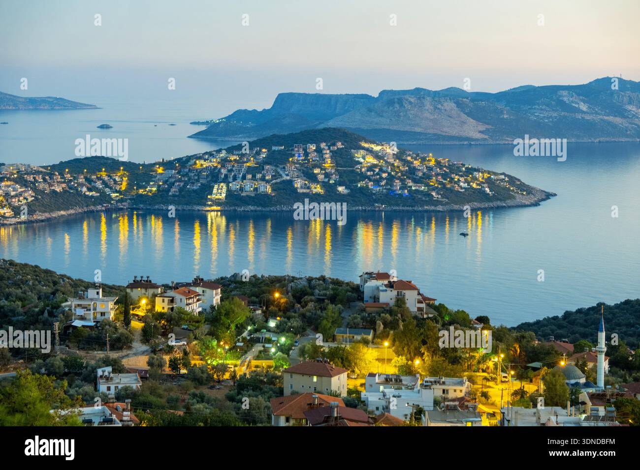 Türkei, Mittelmeerraum, Türkisküste, Lycia, Provinz Antalya, der Hafen von Kas Stockfoto