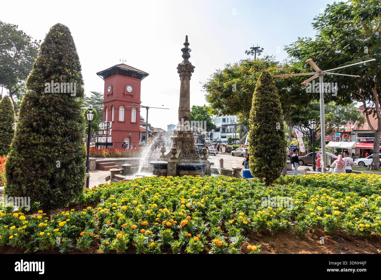 Queen Victoria Statue und Brunnen 1904 Malacca Malaysia Stockfoto