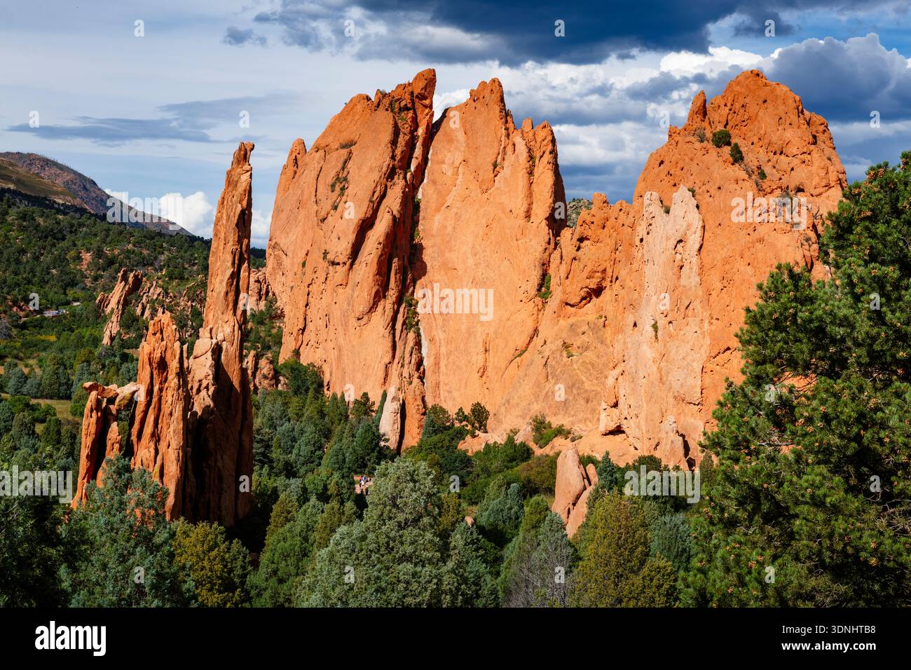 Rote Felsen im Garten des Götter State Park Stockfoto