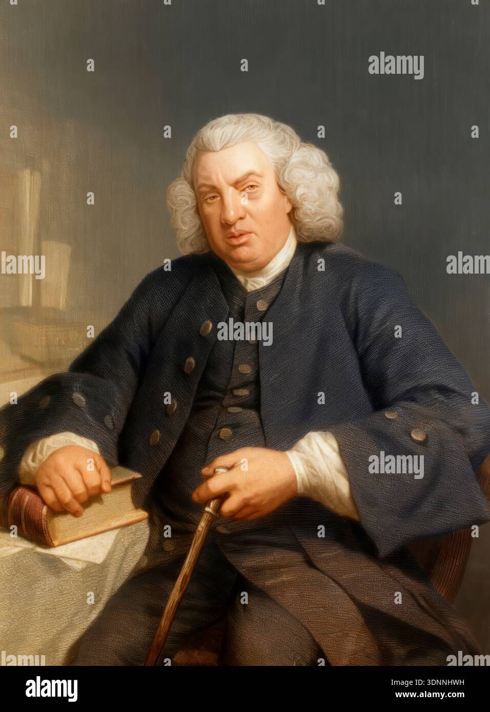 Samuel Johnson, 1709–1784, ein englischer Gelehrter, Schriftsteller, Dichter und Kritiker, Samuel Johnson, 1709–1784, ein englischer Gelehrter, Schriftsteller, Dichter und Kritiker Stockfoto