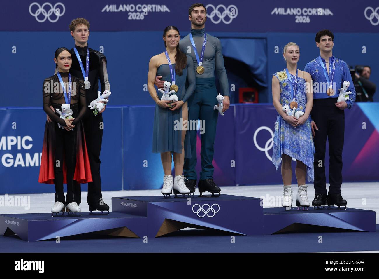 Das Podium während der Olympischen Winterspiele