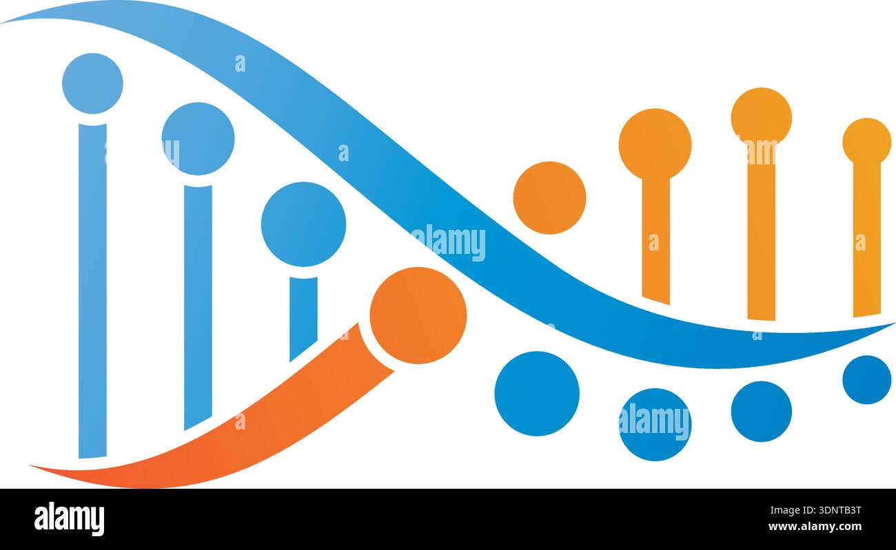 Design mit DNA-Logo-Vektor-Symbol Stock Vektor