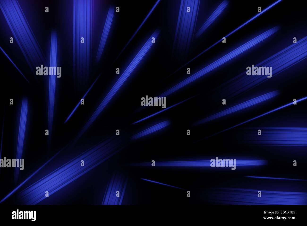 Abstrakte Illustration mit leuchtenden Neonlichtern und Mustern für einen dynamischen visuellen Effekt vor dunklem Hintergrund. Ideal für Konstruktionsprojekte und m Stockfoto