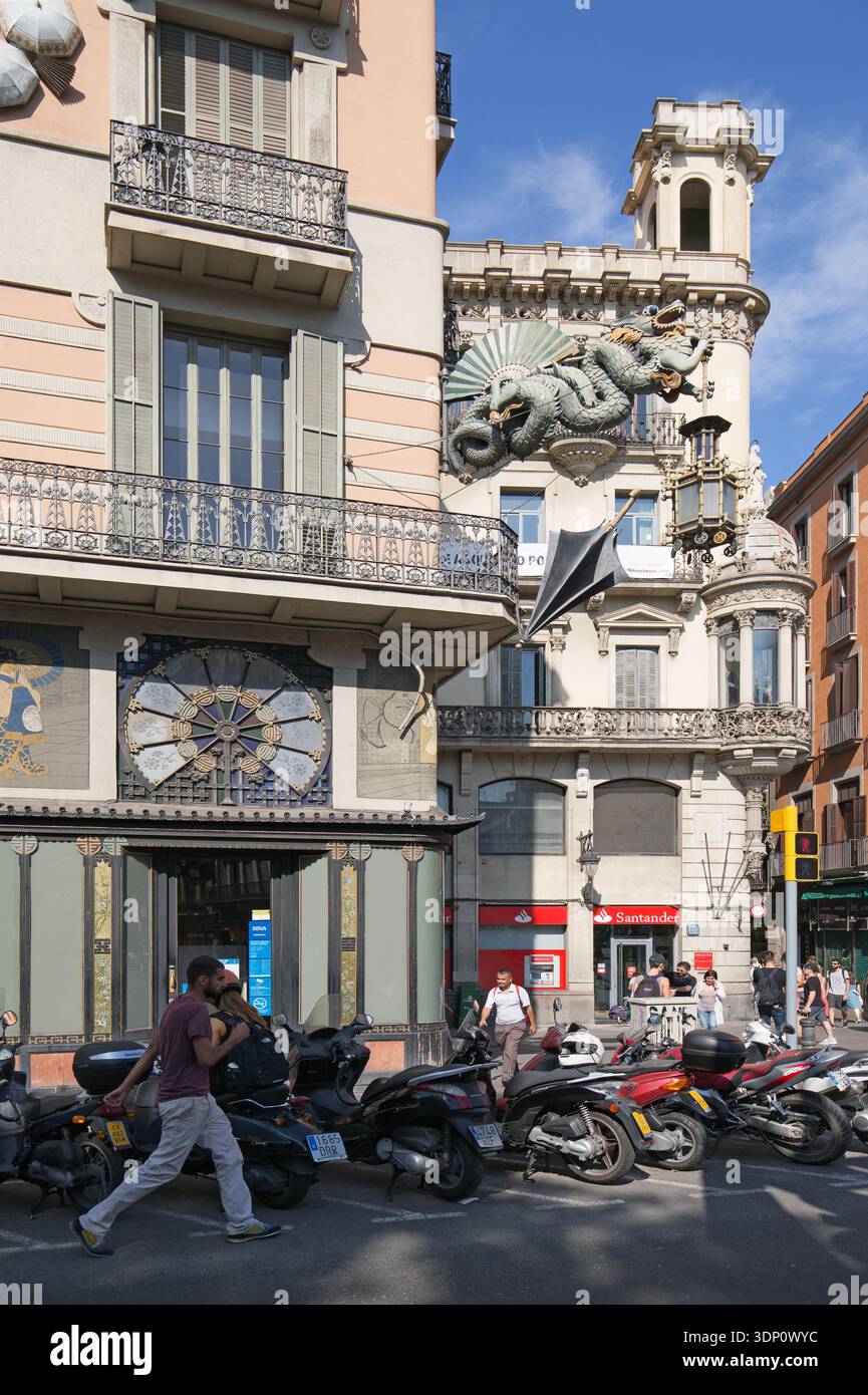 Casa Bruno Cuadros Barcelona Katalonien Spanien Stockfoto