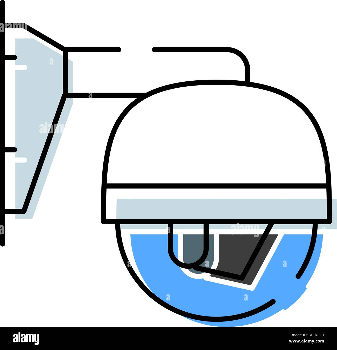 Überwachungssystem der Dome-Kamera zur Überwachung Stock Vektor