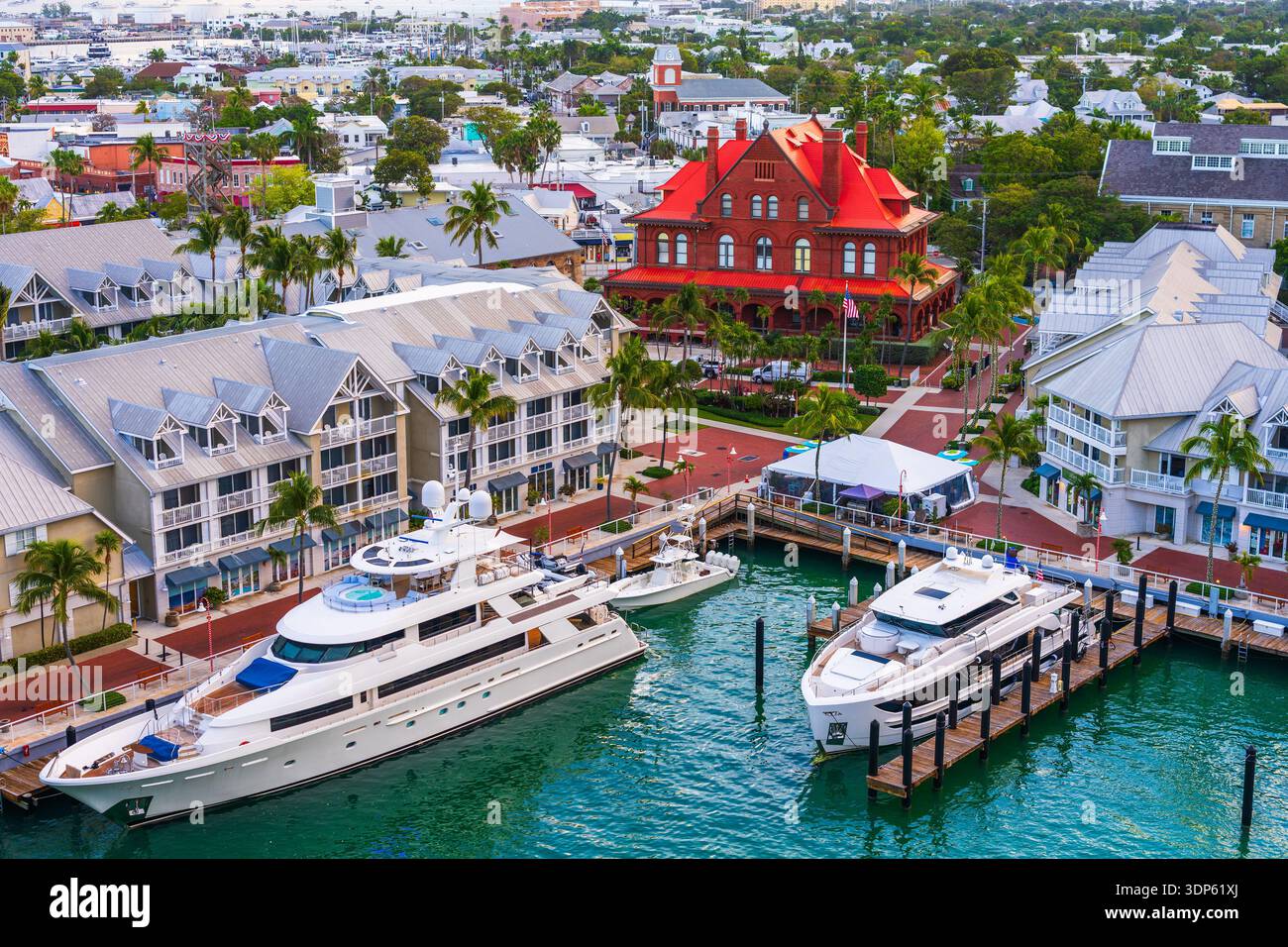 Key West, Florida, USA Stadtansicht vom Hafen. Stockfoto