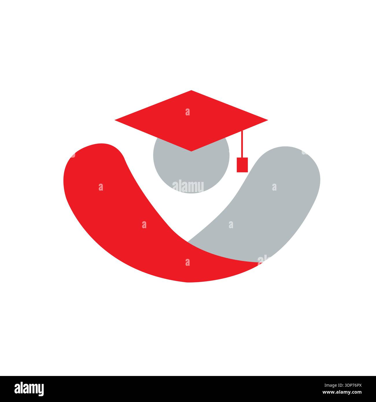 Studienreise Logodesign Vorlage Schulmütze und Logodesign Stock Vektor