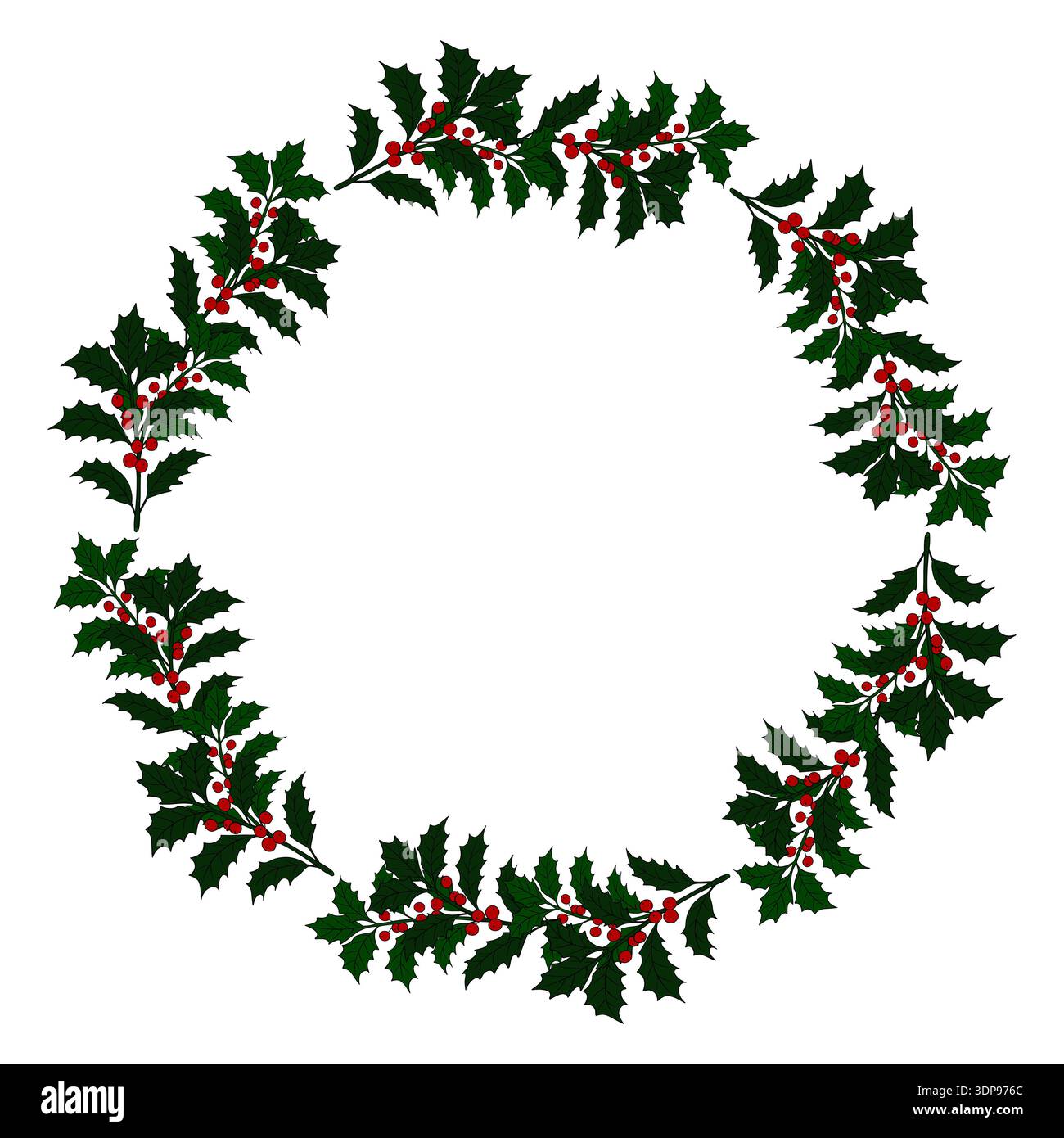 Schöne rote Weihnachtsstern, traditionelles Weihnachtspflanzensymbol der Weihnachtszeit. Festliche Winterillustration Grußkarten, Einladungen, DE Stockfoto