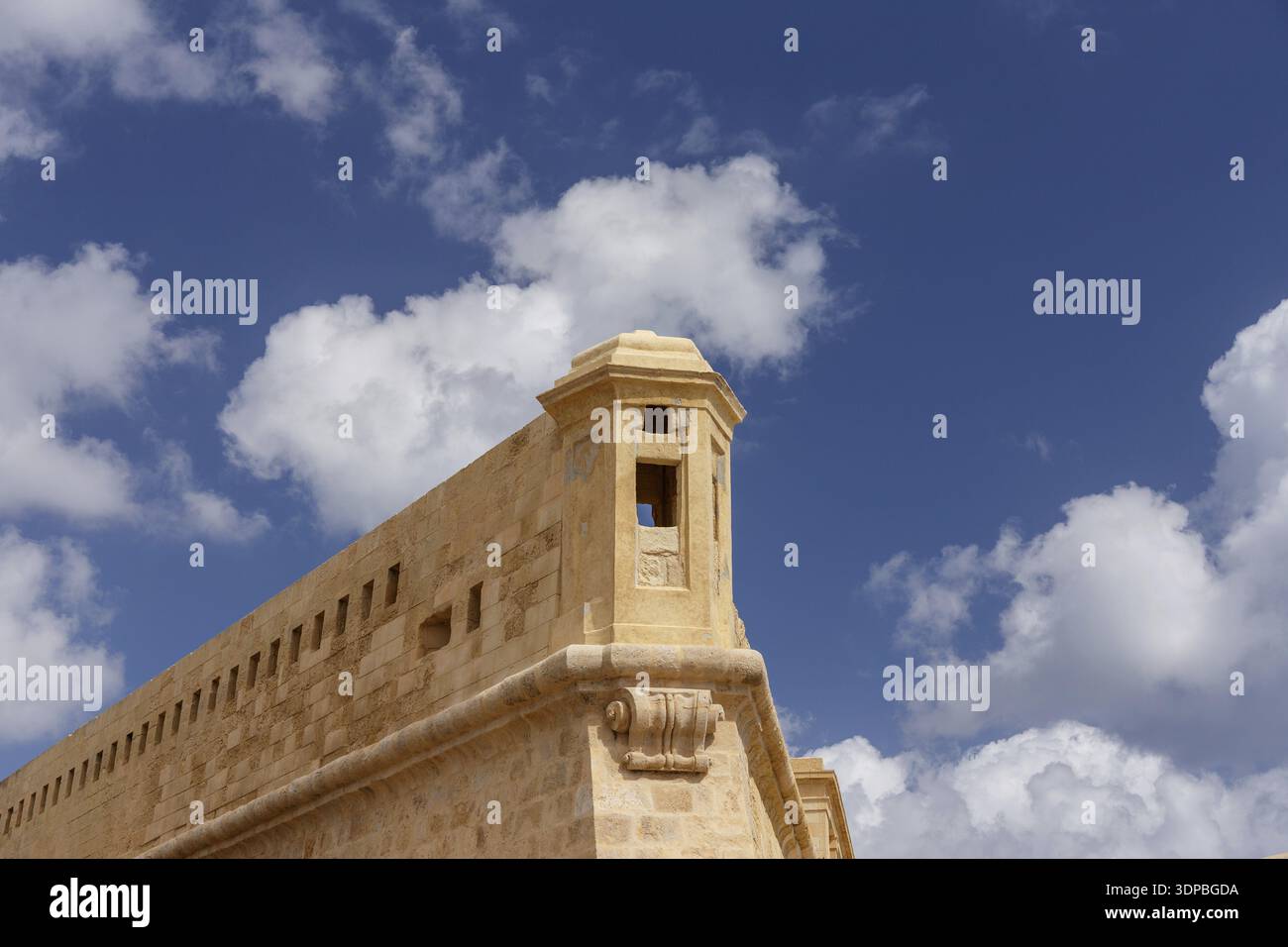 Details zu den Mauern in Fort St. Elmo in Valetta, Malta, Il-Belt Valletta, Malta Stockfoto
