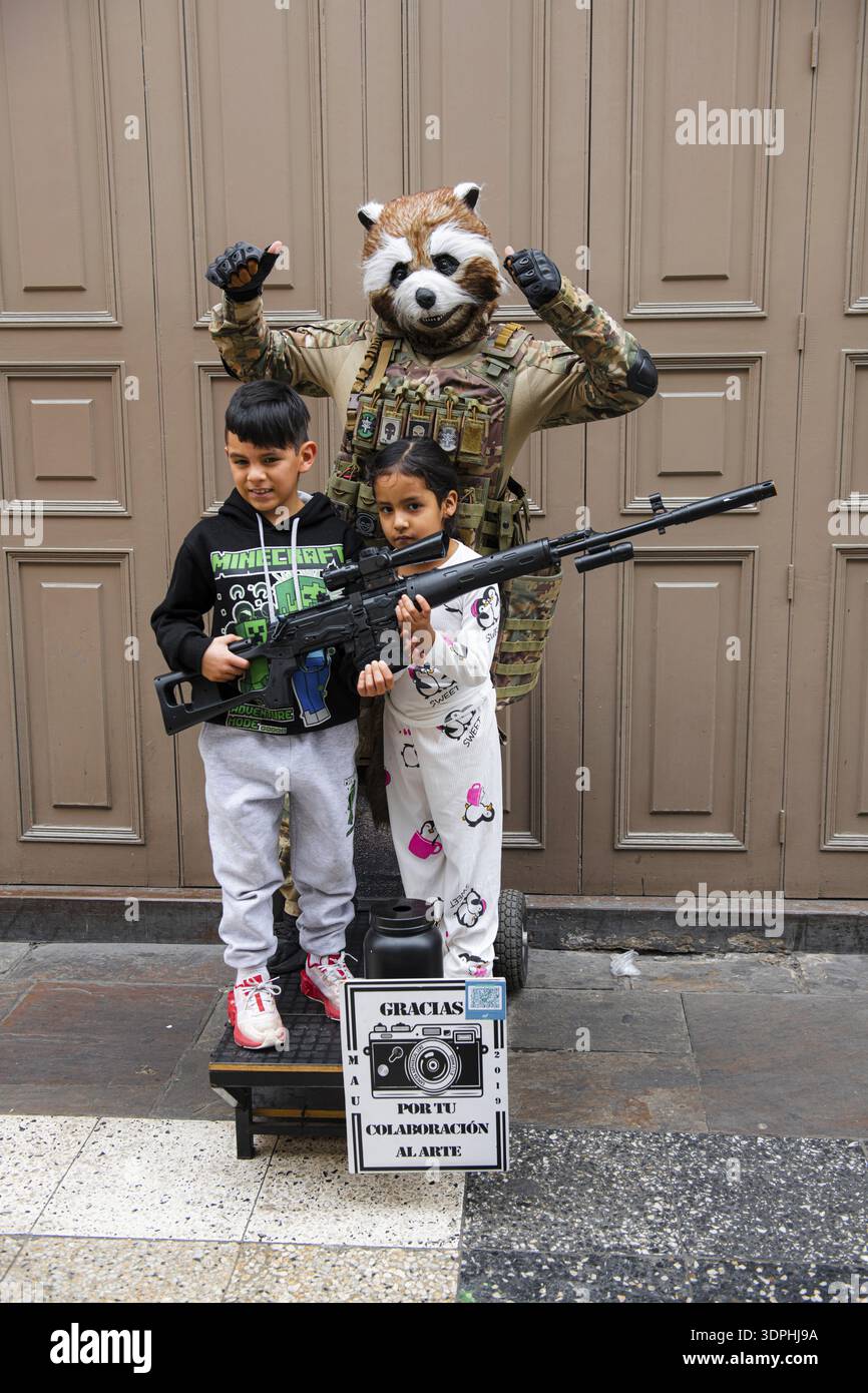 Star Wars Schauspieler als Fotogelegenheit, Lima, Peru Stockfoto
