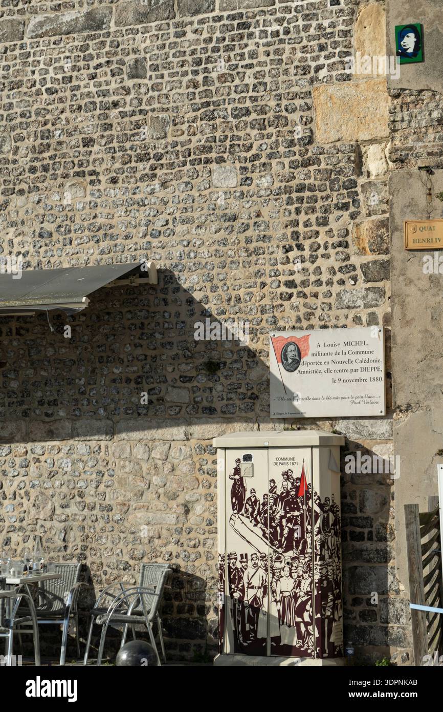 Hommage an Louise Michel, eine Lehrerin, Schriftstellerin, Dichterin, Philosoph, communard und französische Freimaurerei, die rote Jungfrau Stockfoto