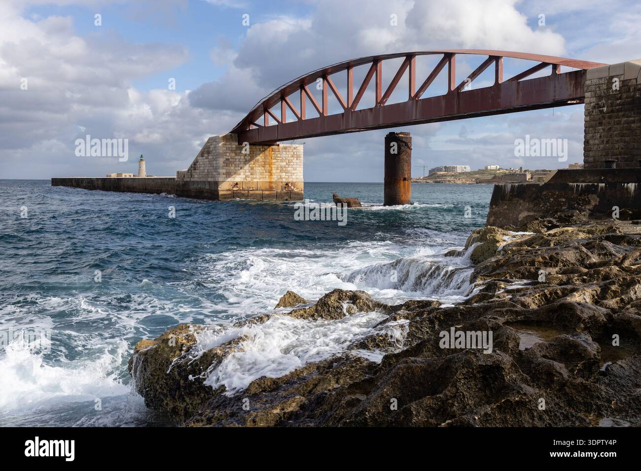 St. Elmo Leuchtturm in Valletta Malta Stockfoto