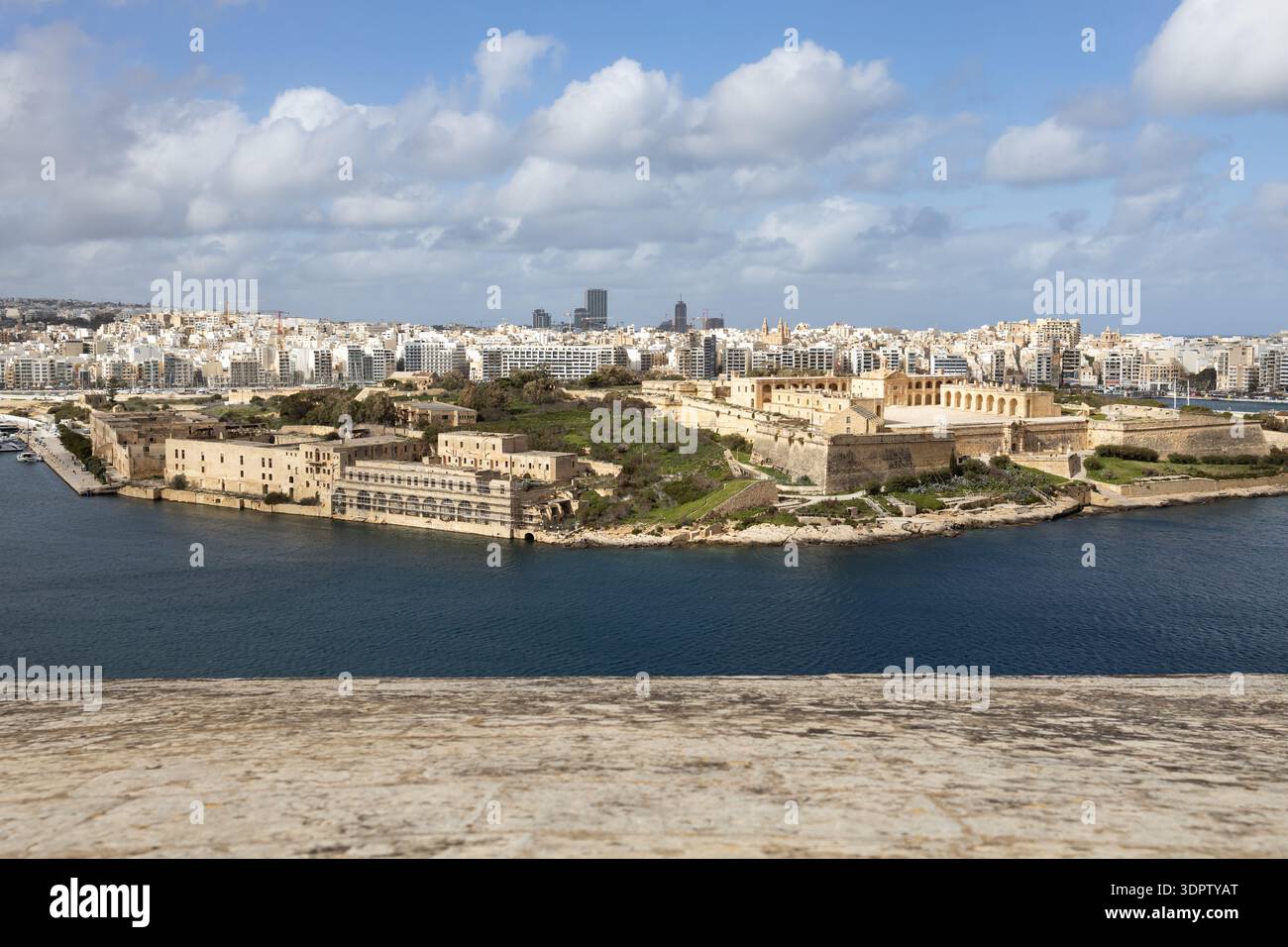 Blick auf Valletta City Malta Stockfoto