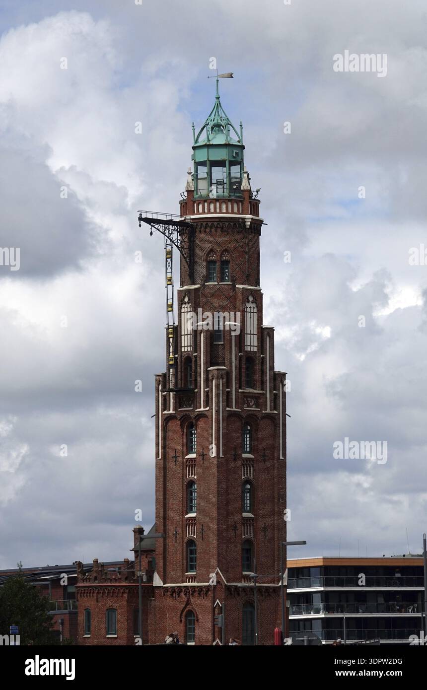 Alter Leuchtturm in Bremerhaven Stockfoto