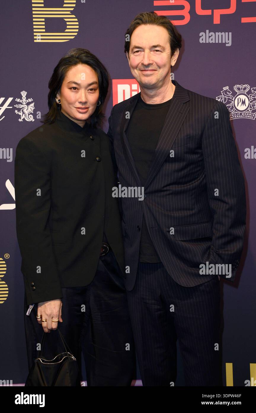 Huong Vu und Martin Bachmann bei der Place to B Party von Bild & Constantin Film im Rahmen der Berlinale 2026 im Restaurant Borchardt. Berlin, 14.02.2026 Stockfoto