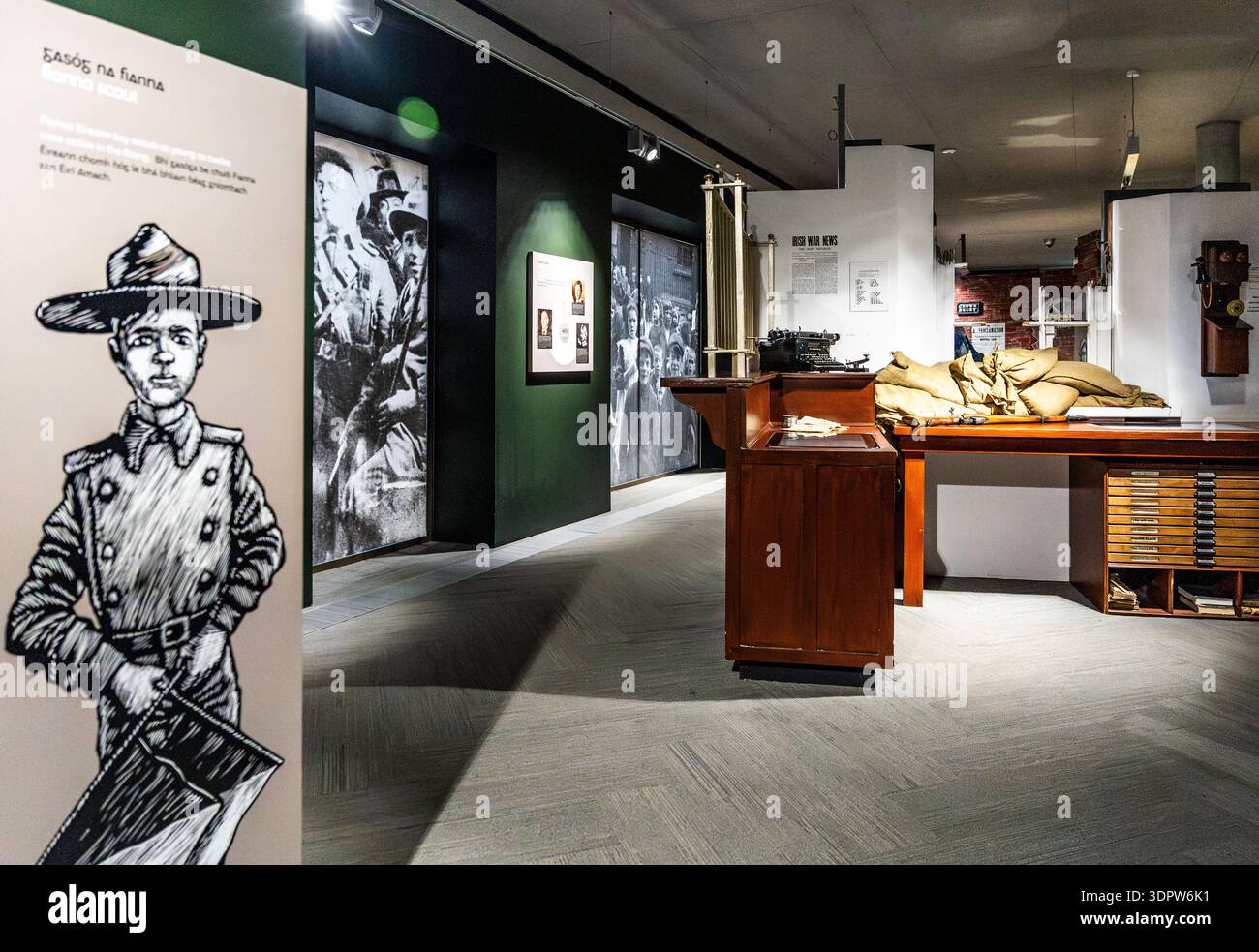 GPO Witness History Museum im General Post Office, Dauerausstellung mit Schwerpunkt irischer Geschichte und Osteraufgang 1916 in Dublin, Irland Stockfoto