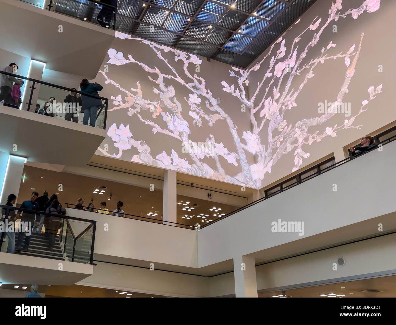Innenraum des Van Gogh Museums, Amsterdam, Niederlande Stockfoto