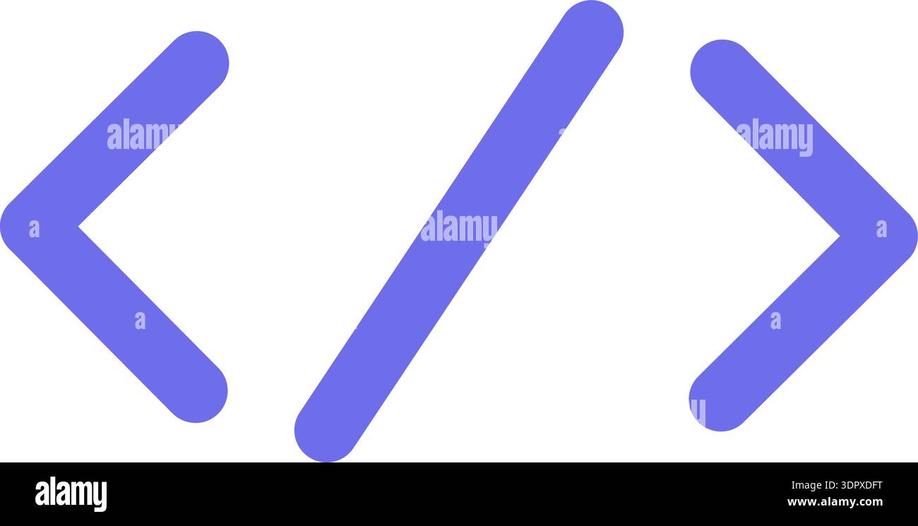 Blauer und türkisfarbener „AI Technology Doodle Outline“-Aufkleber mit Codierelement. Helles Flaches Symbol Stock Vektor