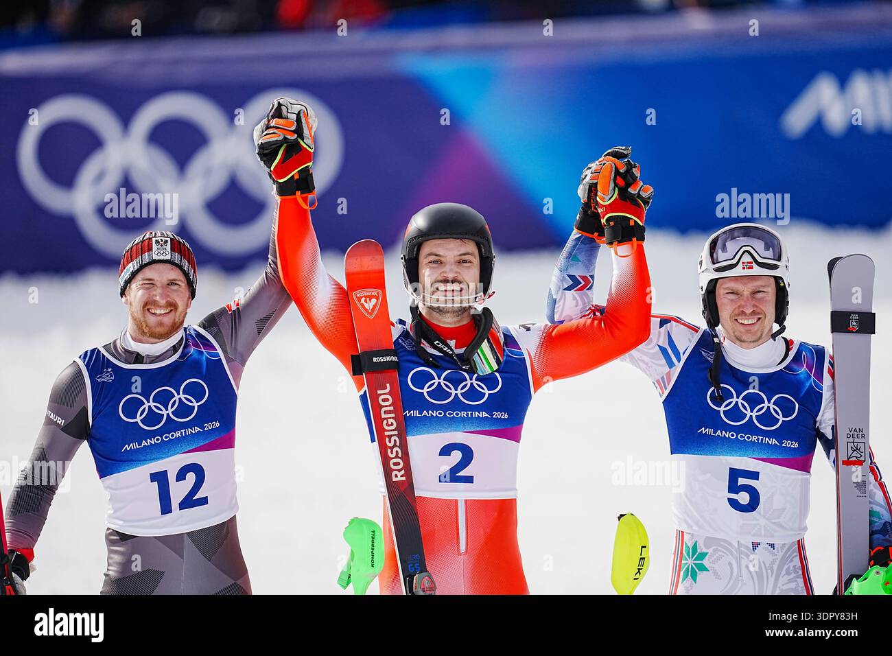 260216 BORMIO, 16. Februar 2026 Goldmedaillengewinner