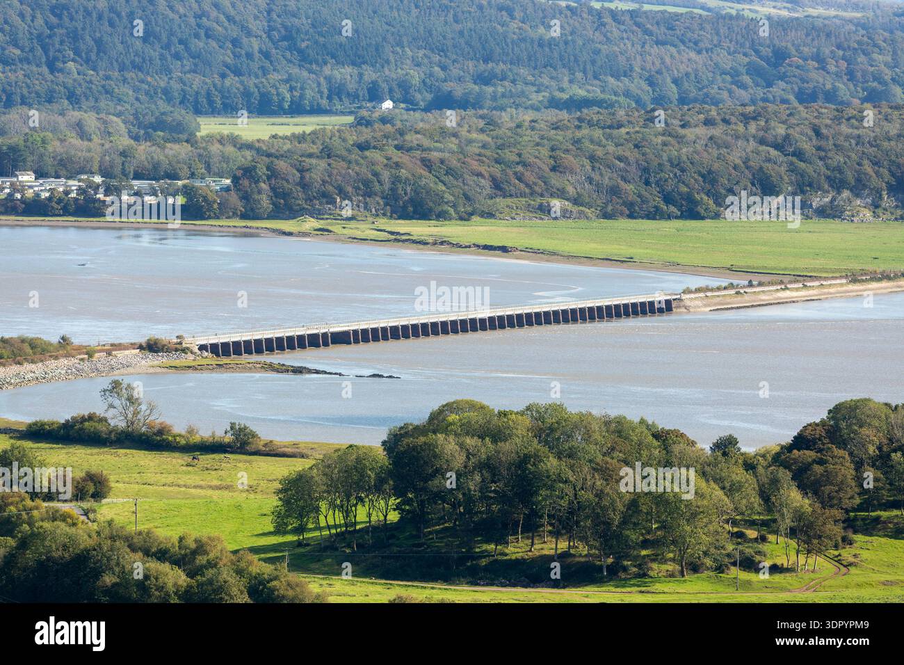 Das Leven Viaduct aus dem Hoad Hill, Ulverston, Cumbria, England Stockfoto