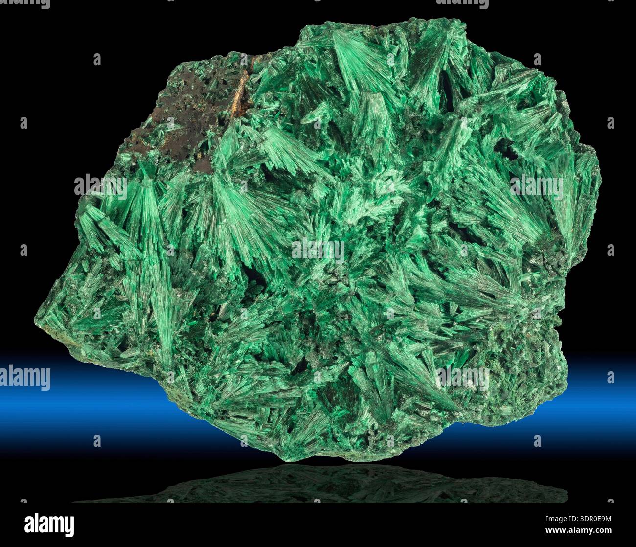 Fasermalachit „Samtmalachit“, Region Katanga der DR Kongo Stockfoto