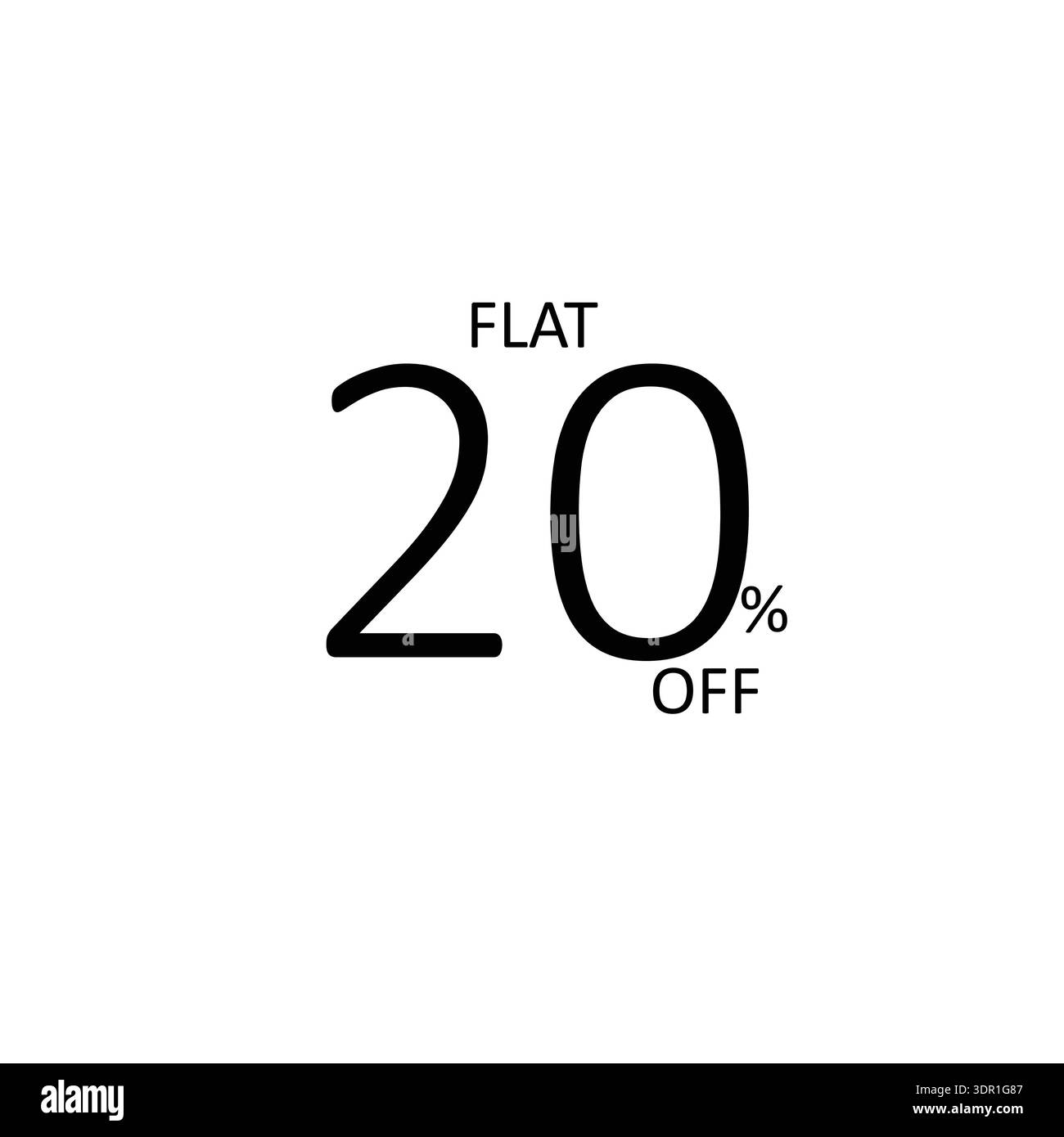 Big Sale 20% Rabattbanner für alle – editierbarer Vektor für Social Media-Werbung auf weißem Hintergrund. Stock Vektor