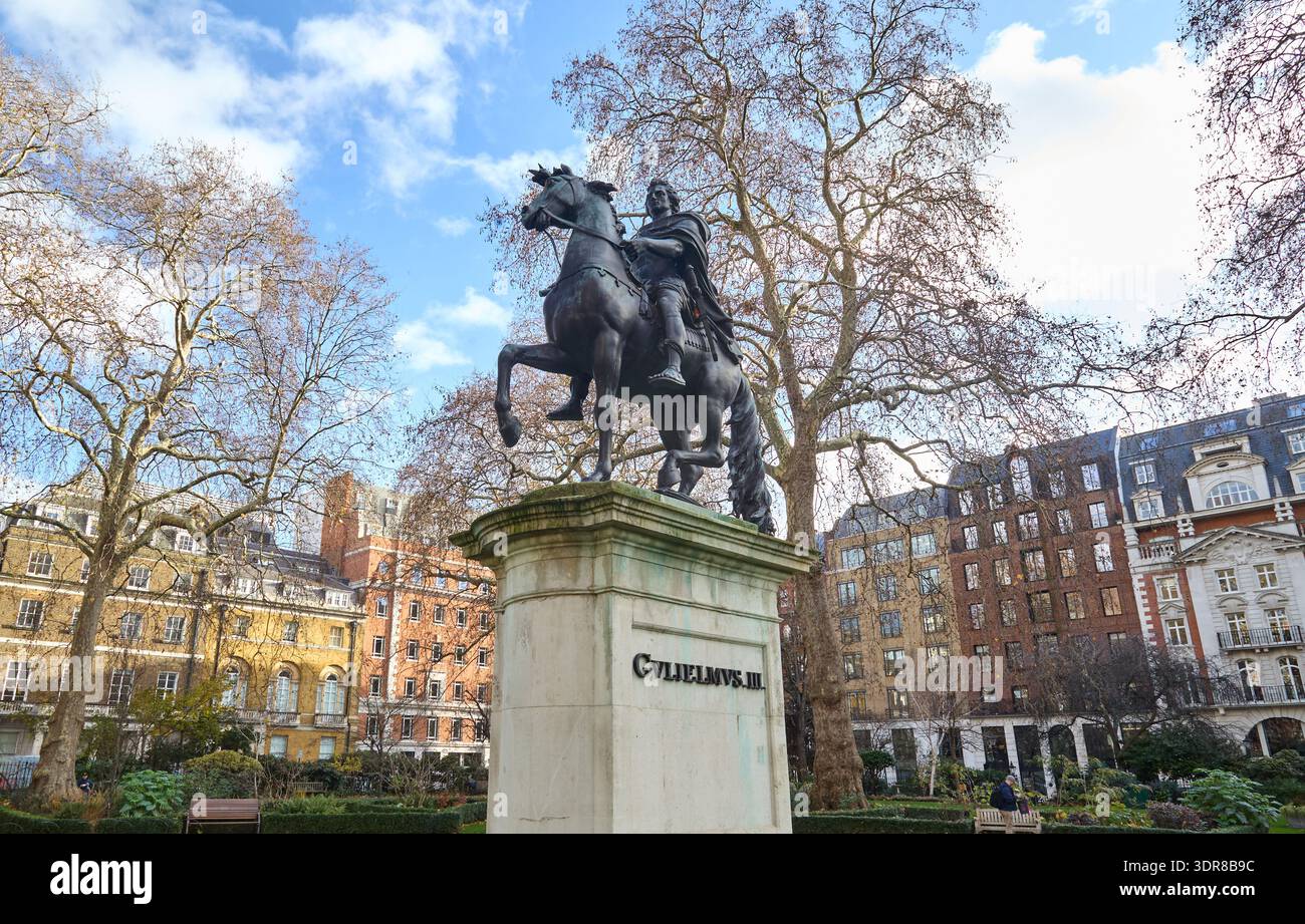 König Wilhelm III. Statue, St. James's Square Stockfoto