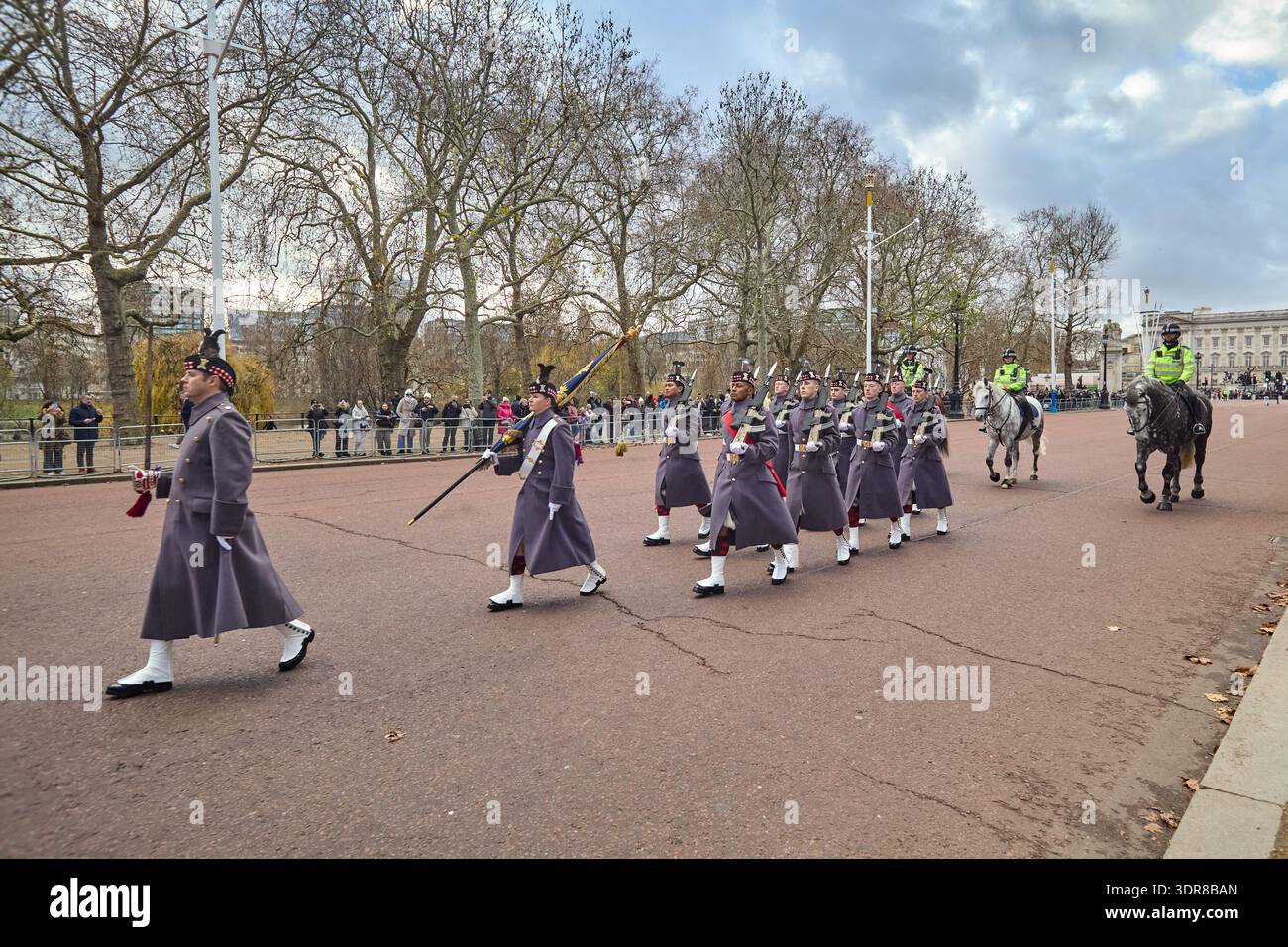 Militärprozession auf der Mall Stockfoto