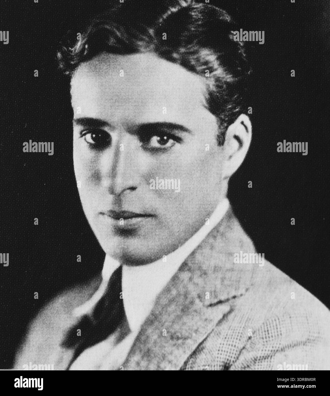 Sir Charles Spencer Chaplin Jr. (* 16. April 1889 – 25. Dezember 1977) war ein englischer Comic-Schauspieler und Filmemacher. Stockfoto
