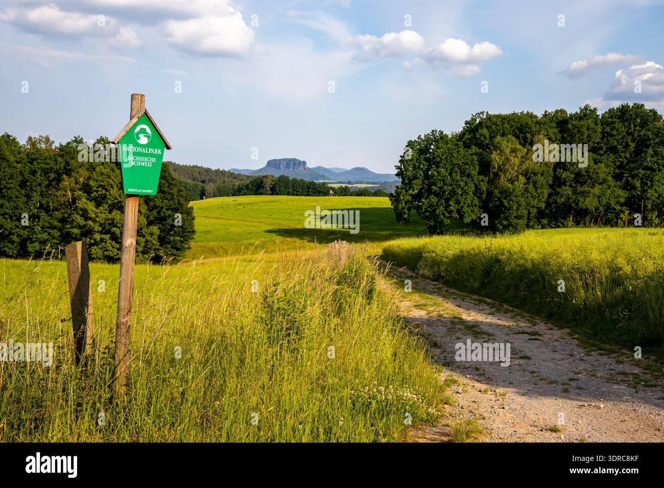 Landschaftsbilder aus dem Elbsandsteingebirge Landschaftspanorama Stockfoto