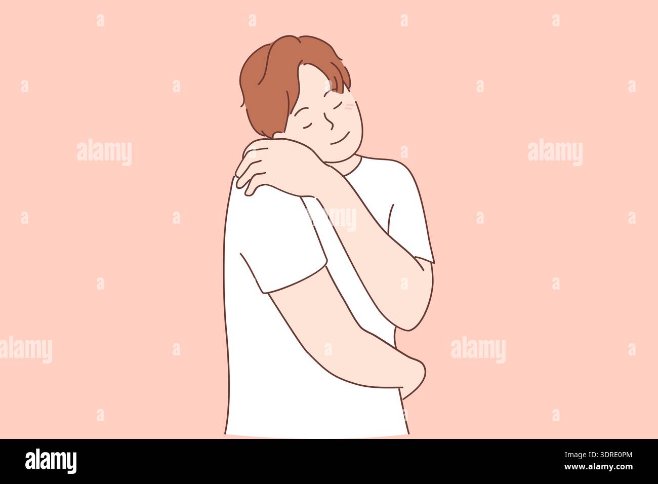 Selbstliebe und Selbstversorgung Konzept Stockfoto